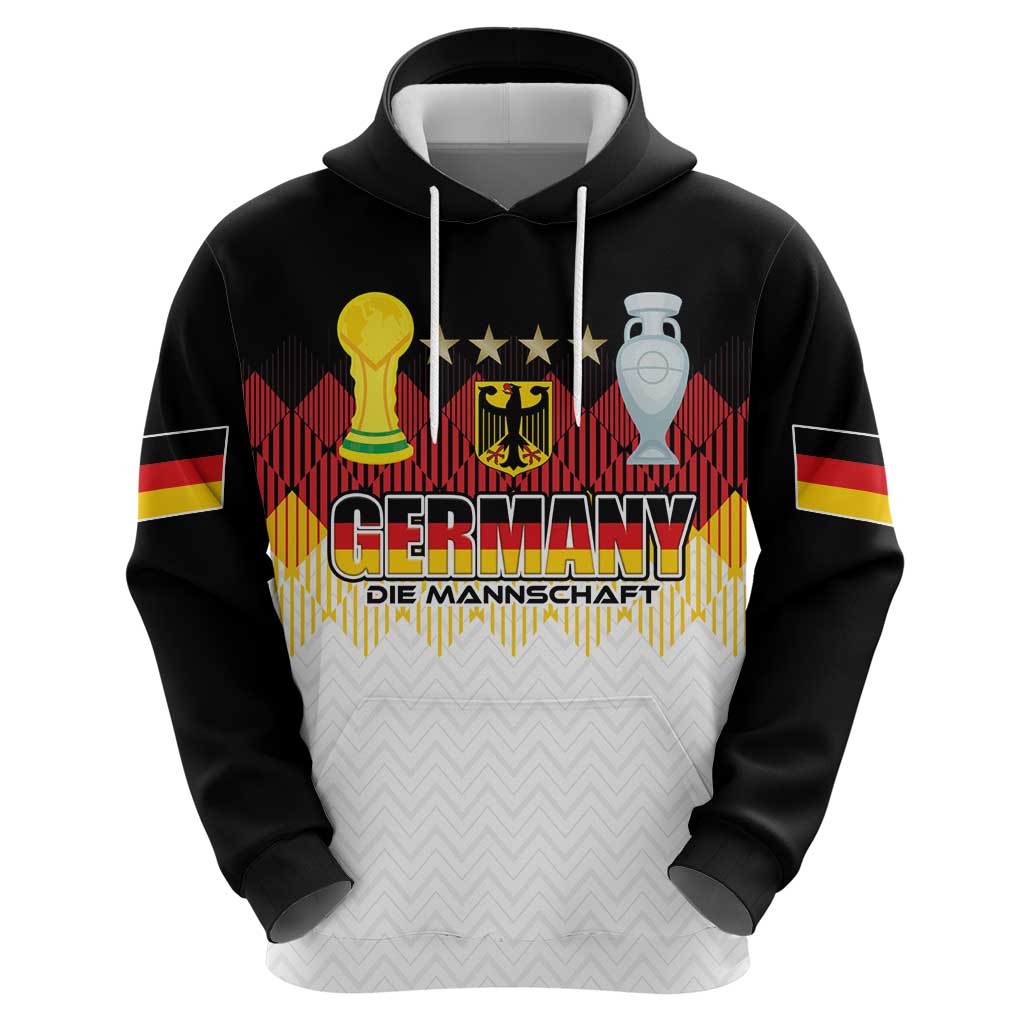 Custom Germany Football Hoodie Die Mannschaft Championship Titles World and Euro LT03