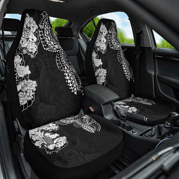 Japanese Irezumi and Hawaiian Polynesian Art Tattoo Car Seat Cover Black Color LT03