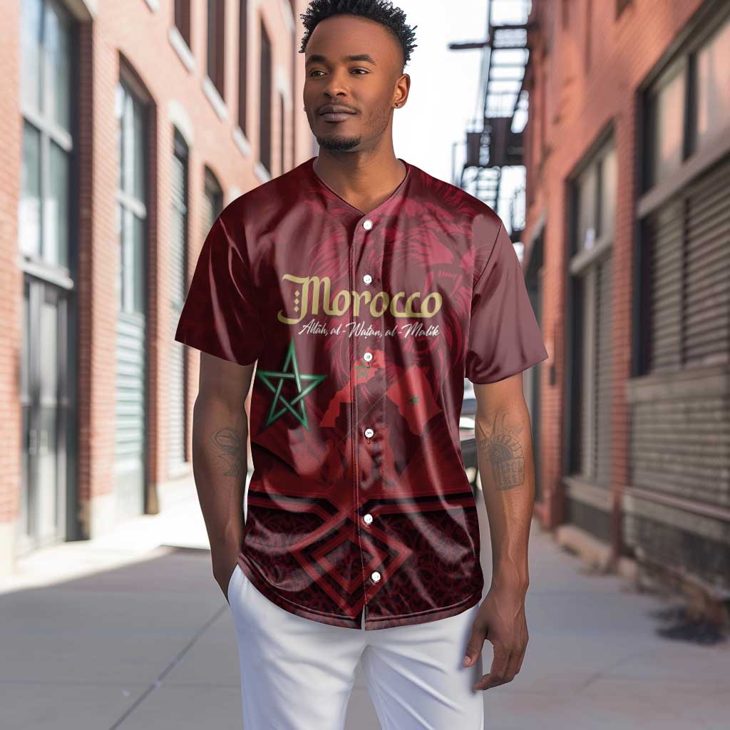 Happy Proclamation of Independence of Morocco Baseball Jersey Barbary Lion's Roar - Fight for Free and Peace LT03