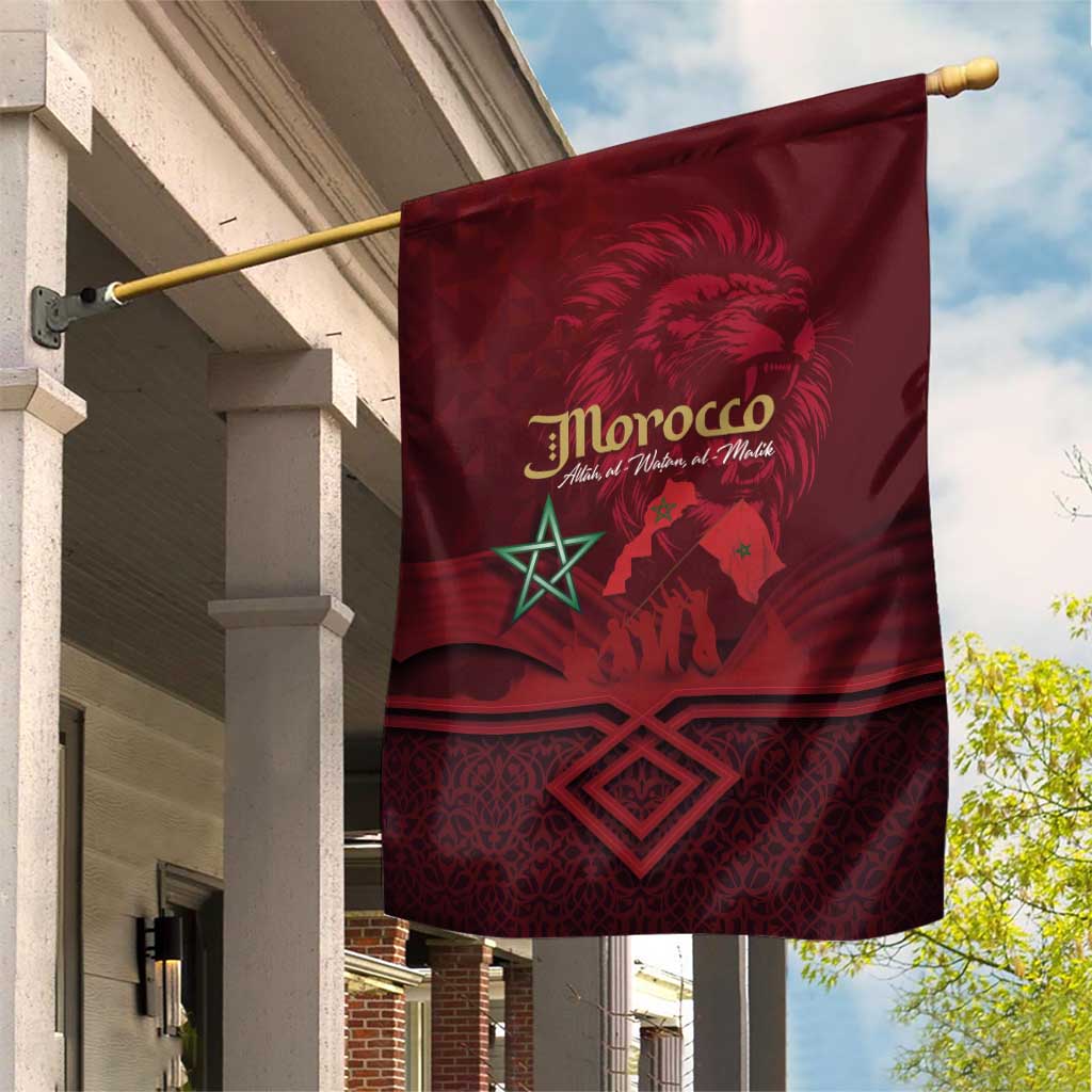 Happy Proclamation of Independence of Morocco Garden Flag Barbary Lion's Roar - Fight for Free and Peace LT03