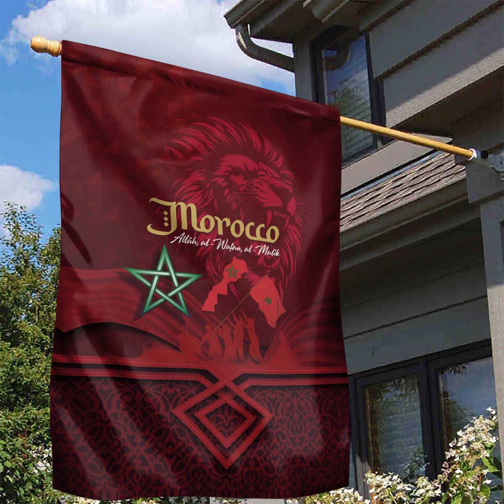 Happy Proclamation of Independence of Morocco Garden Flag Barbary Lion's Roar - Fight for Free and Peace LT03