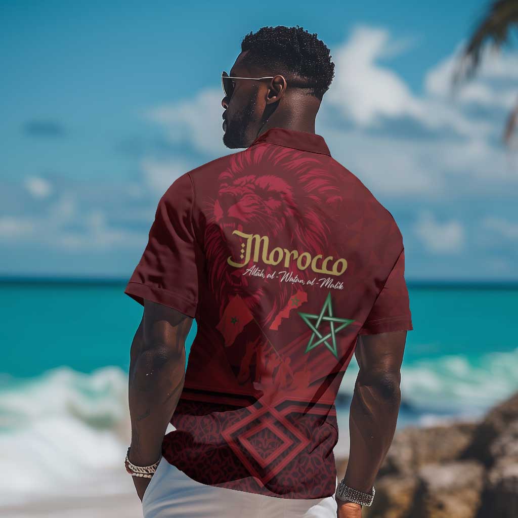 Happy Proclamation of Independence of Morocco Hawaiian Shirt Barbary Lion's Roar - Fight for Free and Peace LT03