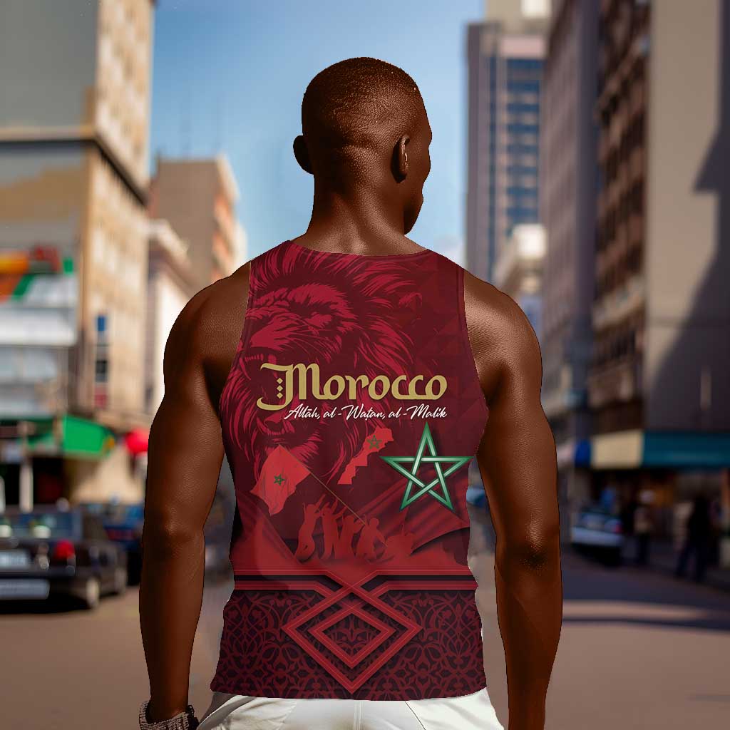 Happy Proclamation of Independence of Morocco Men Tank Top Barbary Lion's Roar - Fight for Free and Peace LT03