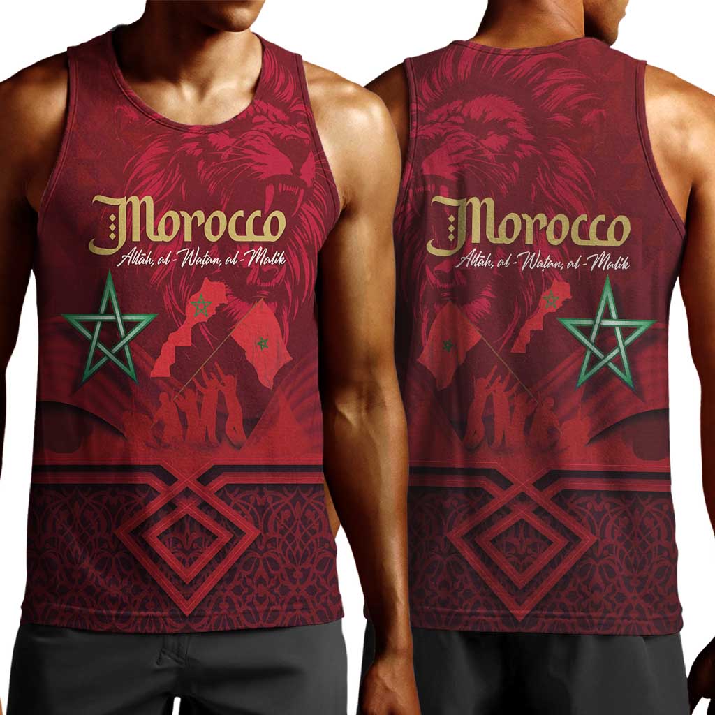 Happy Proclamation of Independence of Morocco Men Tank Top Barbary Lion's Roar - Fight for Free and Peace LT03