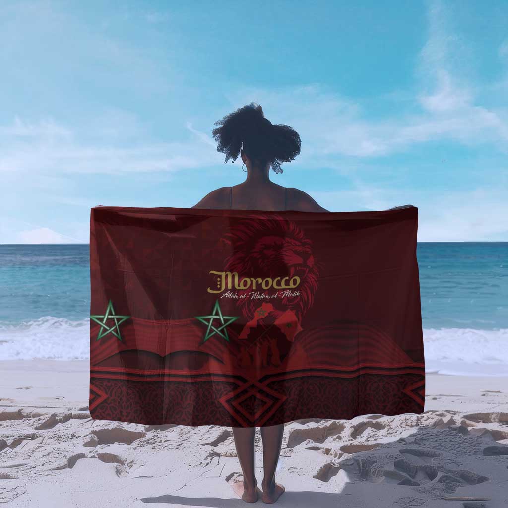 Happy Proclamation of Independence of Morocco Sarong Barbary Lion's Roar - Fight for Free and Peace LT03