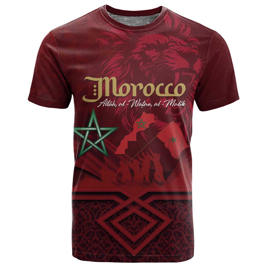 Happy Proclamation of Independence of Morocco T shirt Barbary Lion's Roar - Fight for Free and Peace LT03