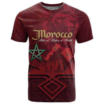 Happy Proclamation of Independence of Morocco T shirt Barbary Lion's Roar - Fight for Free and Peace LT03