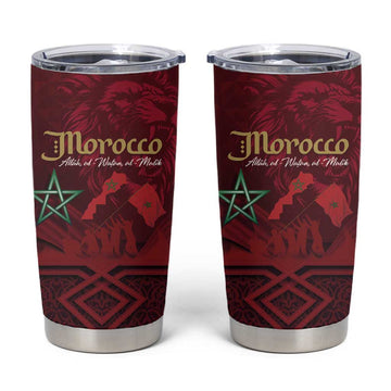 Happy Proclamation of Independence of Morocco Tumbler Cup Barbary Lion's Roar - Fight for Free and Peace LT03