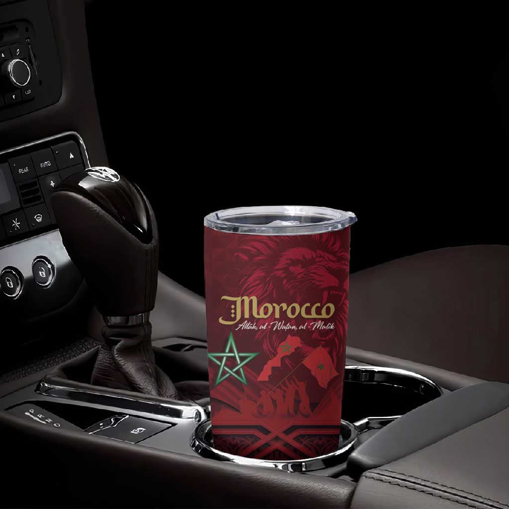 Happy Proclamation of Independence of Morocco Tumbler Cup Barbary Lion's Roar - Fight for Free and Peace LT03