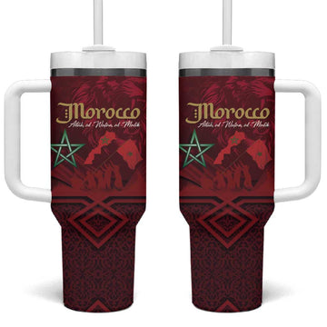 Happy Proclamation of Independence of Morocco Tumbler With Handle Barbary Lion's Roar - Fight for Free and Peace LT03
