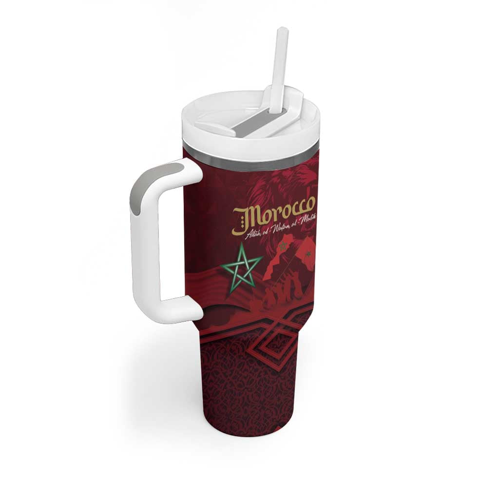 Happy Proclamation of Independence of Morocco Tumbler With Handle Barbary Lion's Roar - Fight for Free and Peace LT03