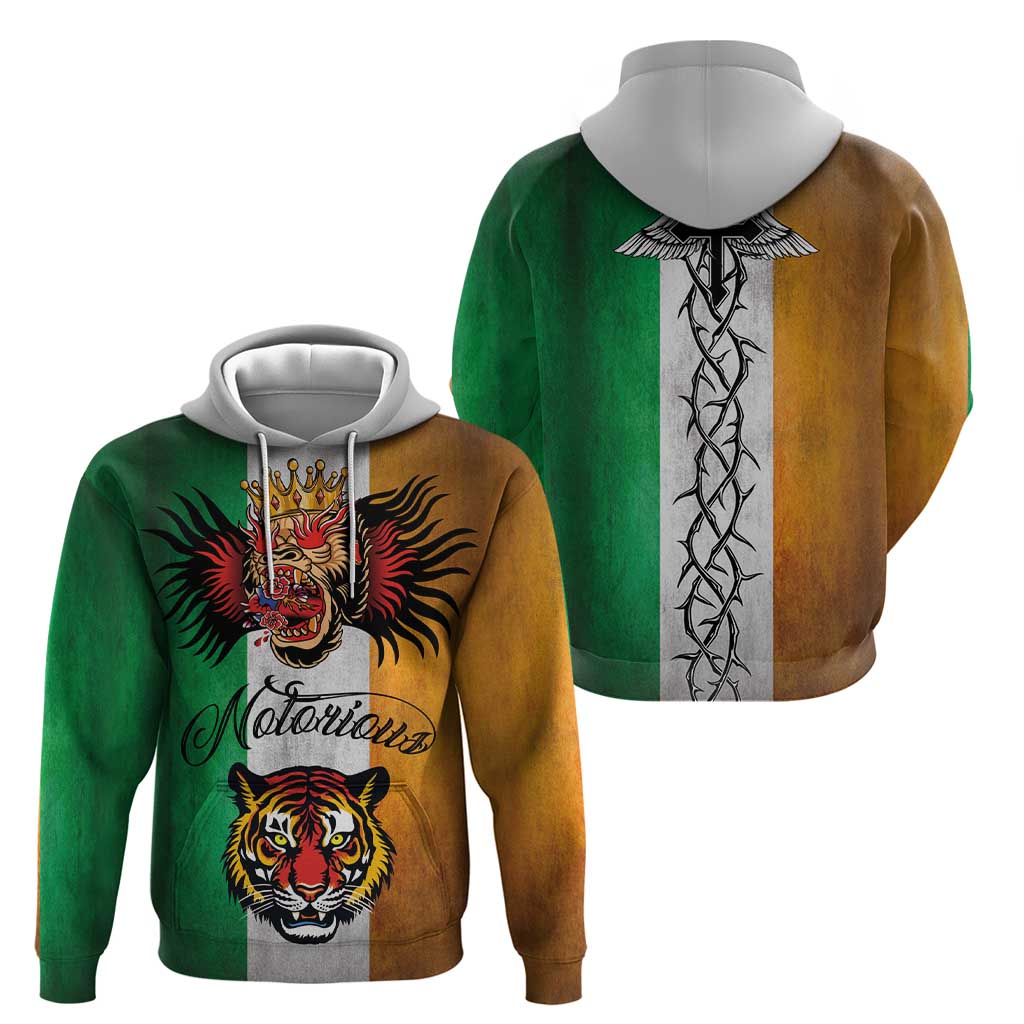 The Ireland - Notorious Hoodie Old School Tattoos Grunge Style LT03