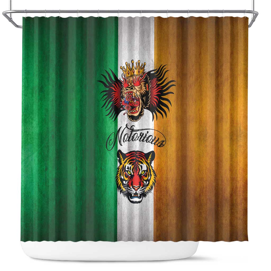 The Ireland - Notorious Shower Curtain Old School Tattoos Grunge Style LT03