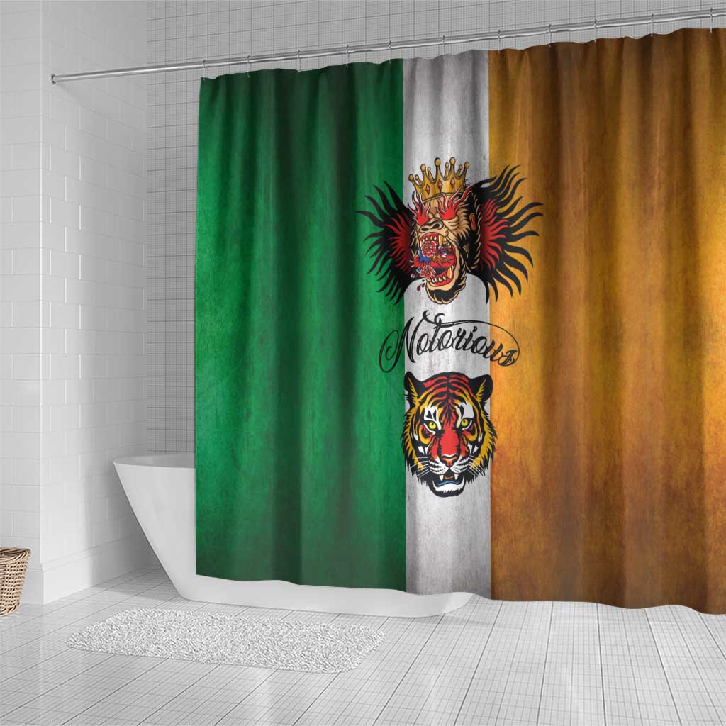 The Ireland - Notorious Shower Curtain Old School Tattoos Grunge Style LT03