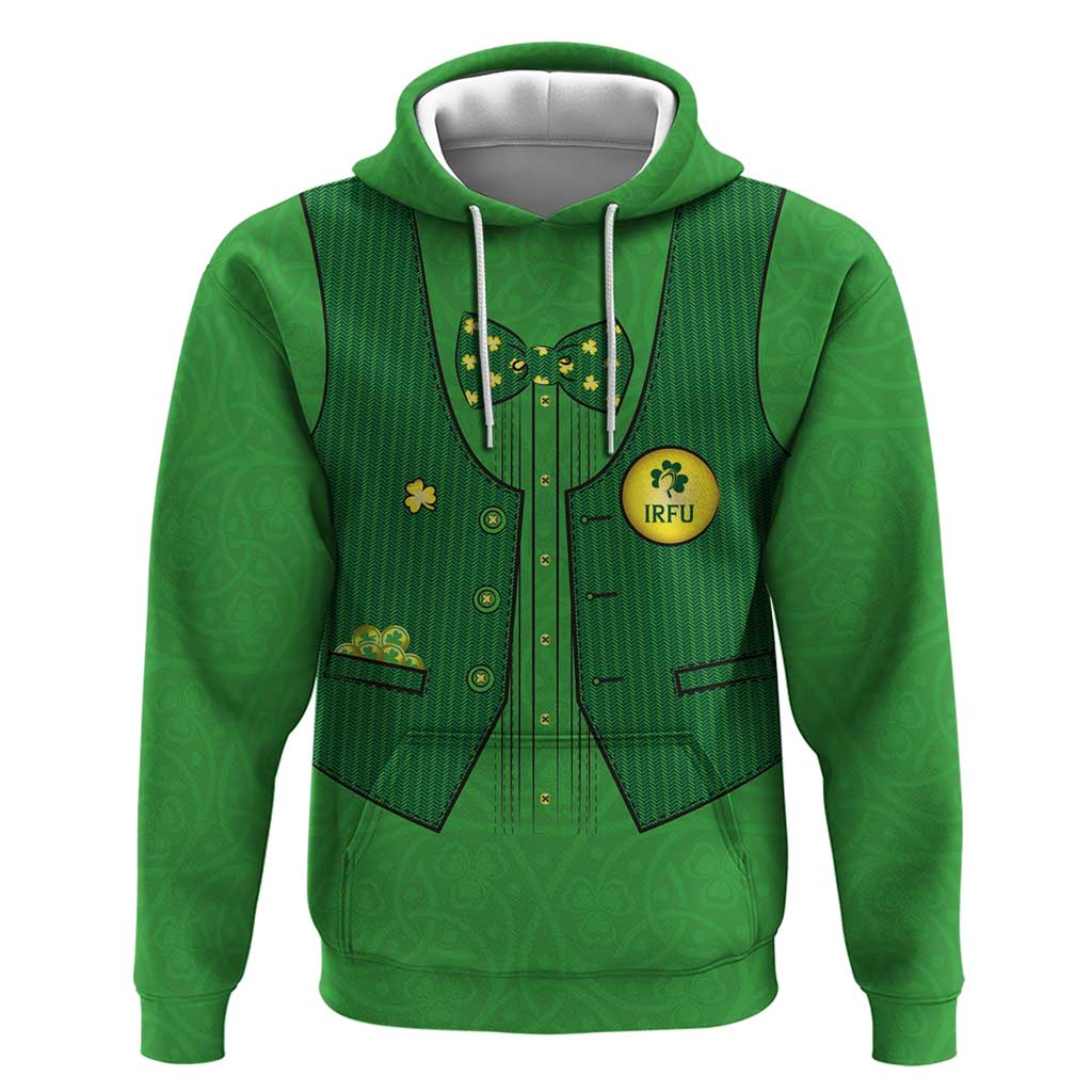Custom Irish Rugby Hoodie St Patrick's Day Style - Gilet Costume LT03