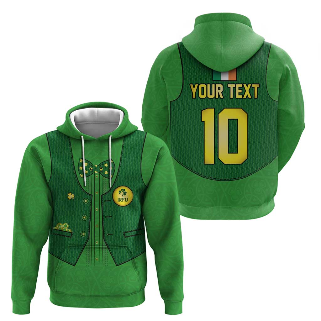 Custom Irish Rugby Hoodie St Patrick's Day Style - Gilet Costume LT03