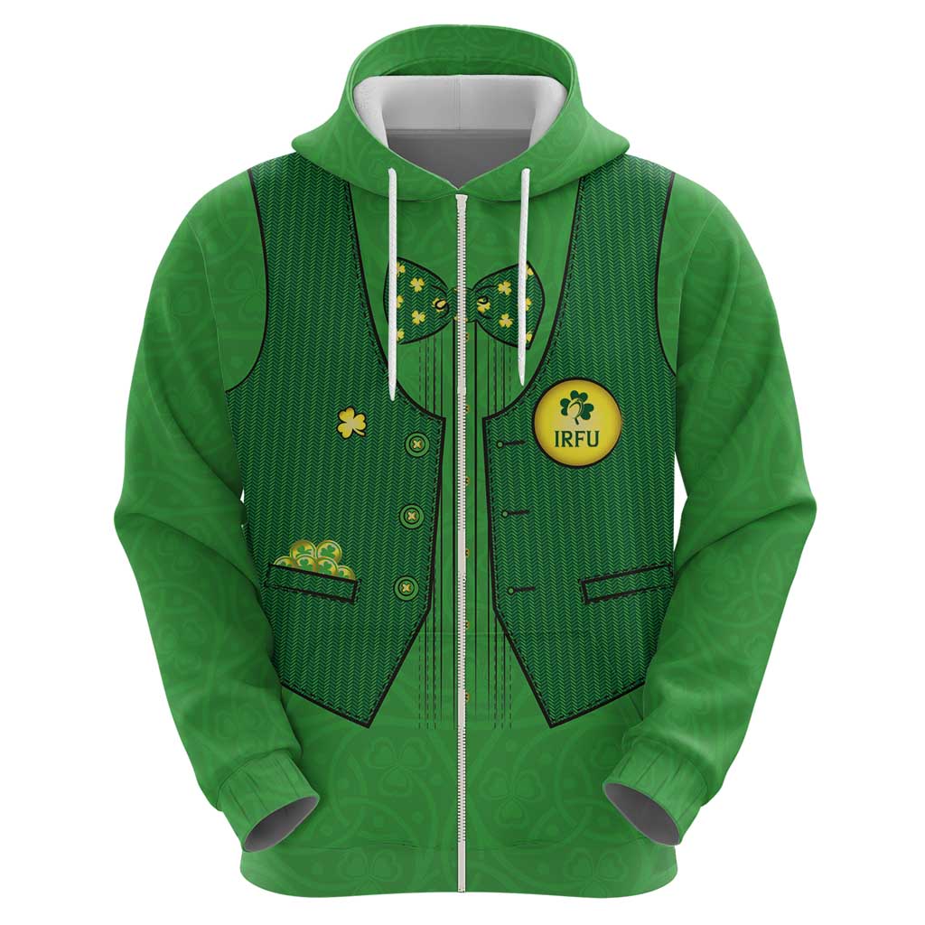 Custom Irish Rugby Hoodie St Patrick's Day Style - Gilet Costume LT03
