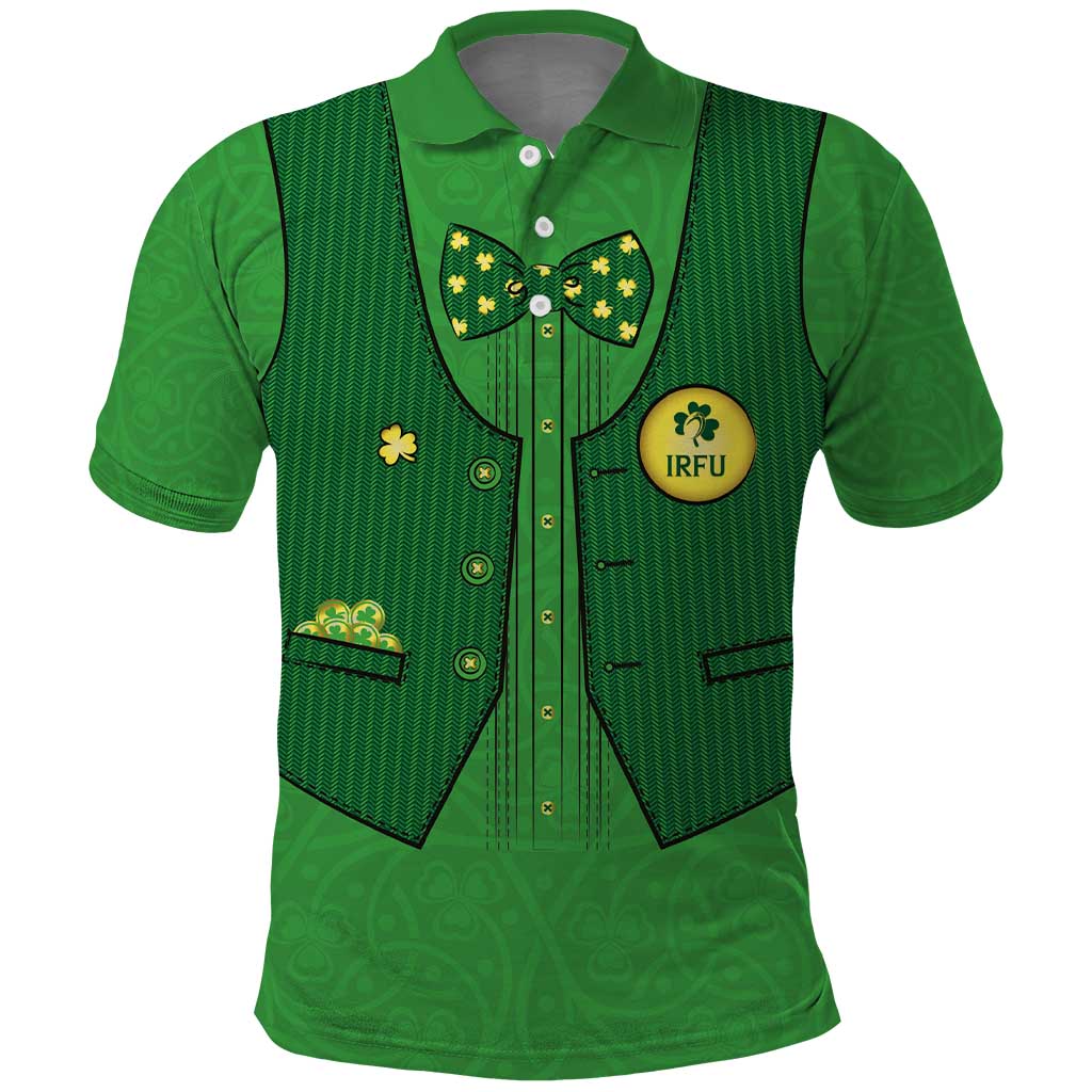 Custom Irish Rugby Polo Shirt St Patrick's Day Style - Gilet Costume LT03