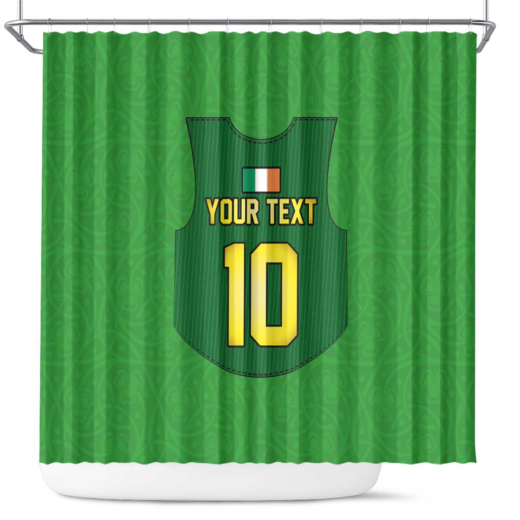 Custom Irish Rugby Shower Curtain St Patrick's Day Style - Gilet Costume LT03