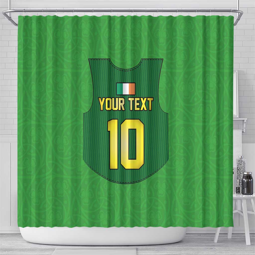 Custom Irish Rugby Shower Curtain St Patrick's Day Style - Gilet Costume LT03