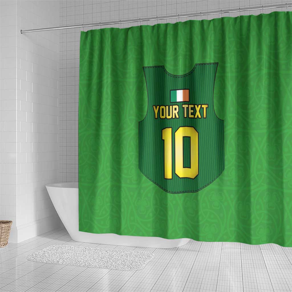 Custom Irish Rugby Shower Curtain St Patrick's Day Style - Gilet Costume LT03