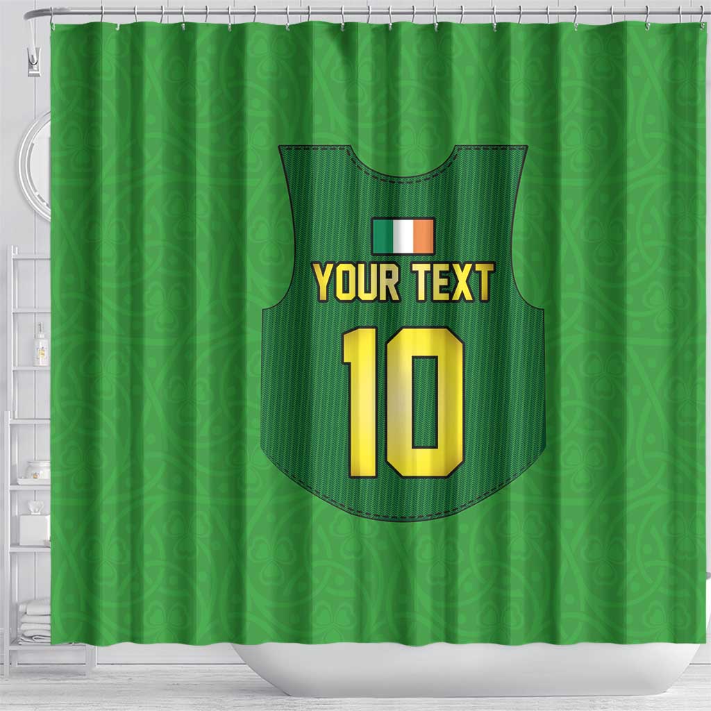 Custom Irish Rugby Shower Curtain St Patrick's Day Style - Gilet Costume LT03