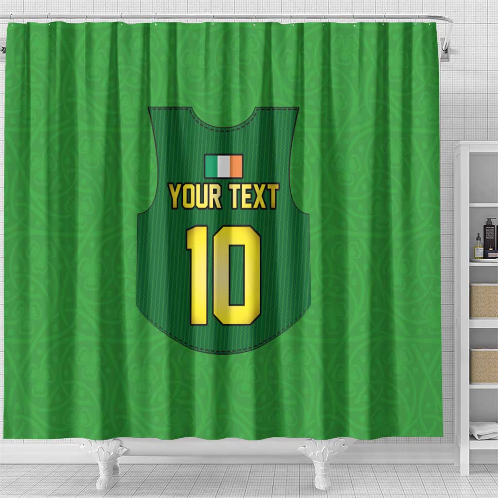 Custom Irish Rugby Shower Curtain St Patrick's Day Style - Gilet Costume LT03