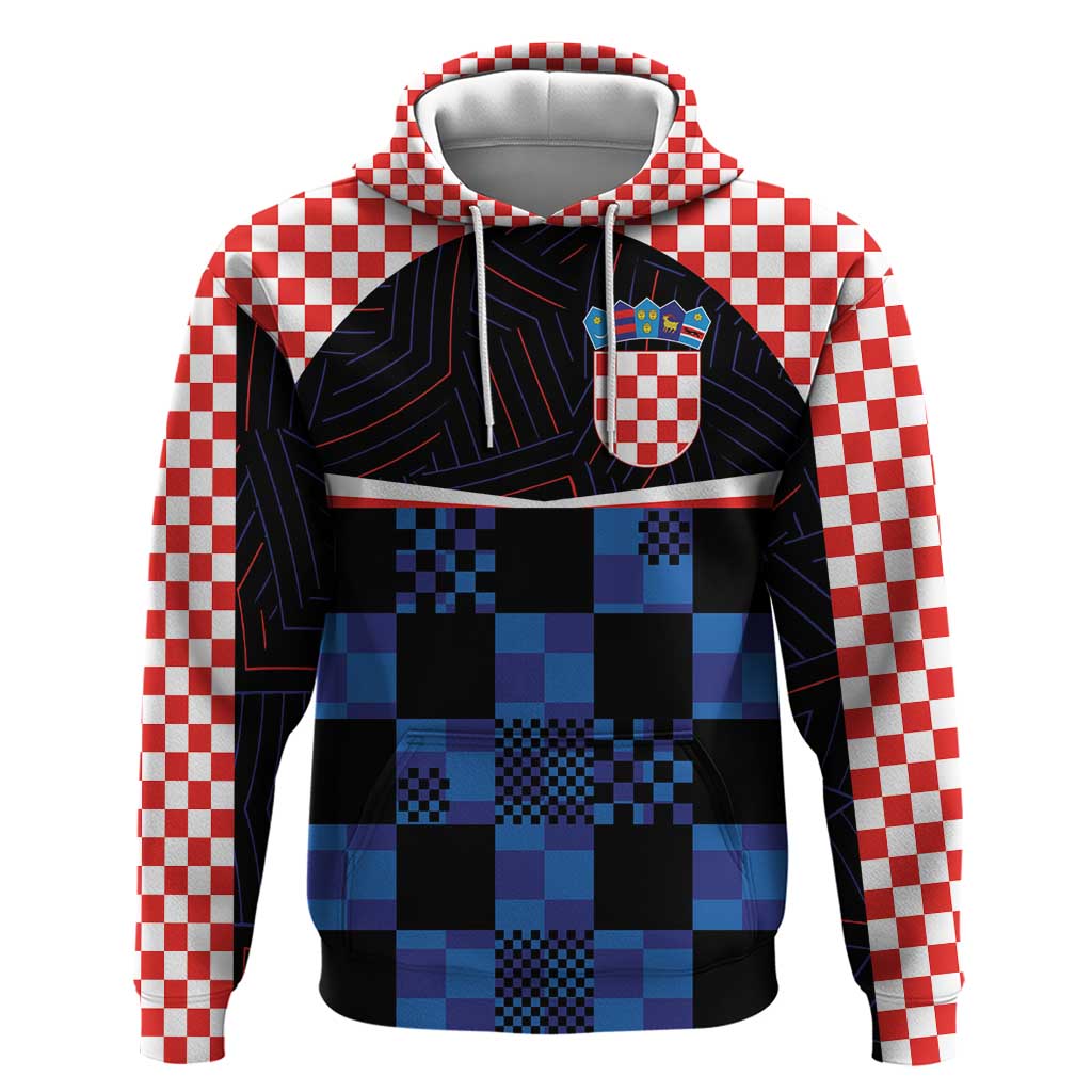 Custom Croatia Kockasti Football Jersey Hoodie LT03