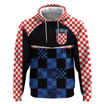 Custom Croatia Kockasti Football Jersey Hoodie LT03