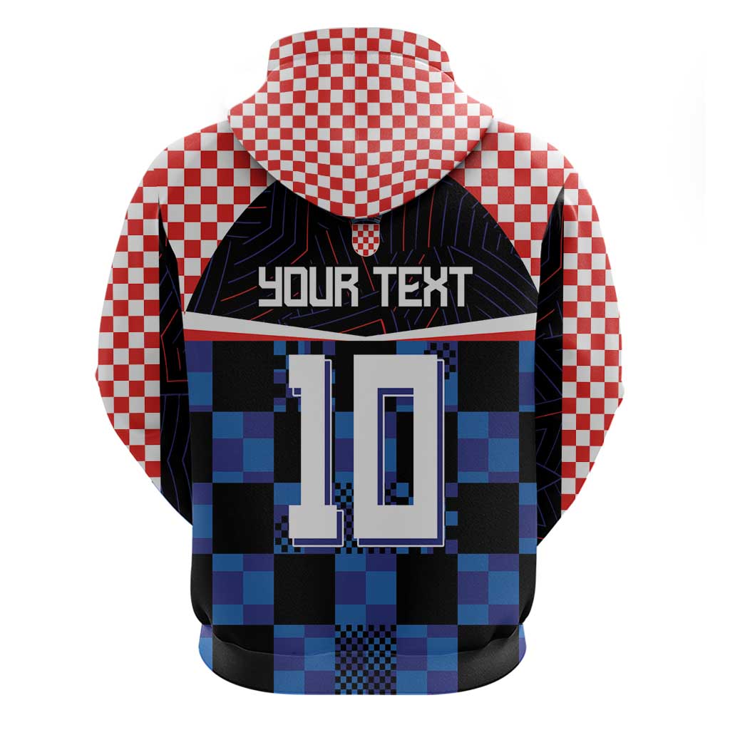 Custom Croatia Kockasti Football Jersey Hoodie LT03
