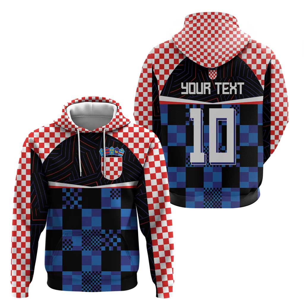 Custom Croatia Kockasti Football Jersey Hoodie LT03