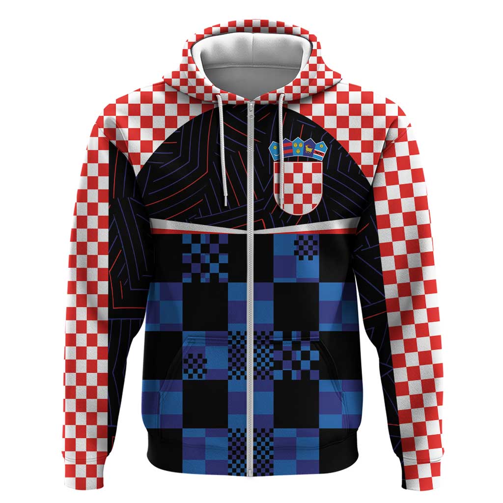 Custom Croatia Kockasti Football Jersey Hoodie LT03