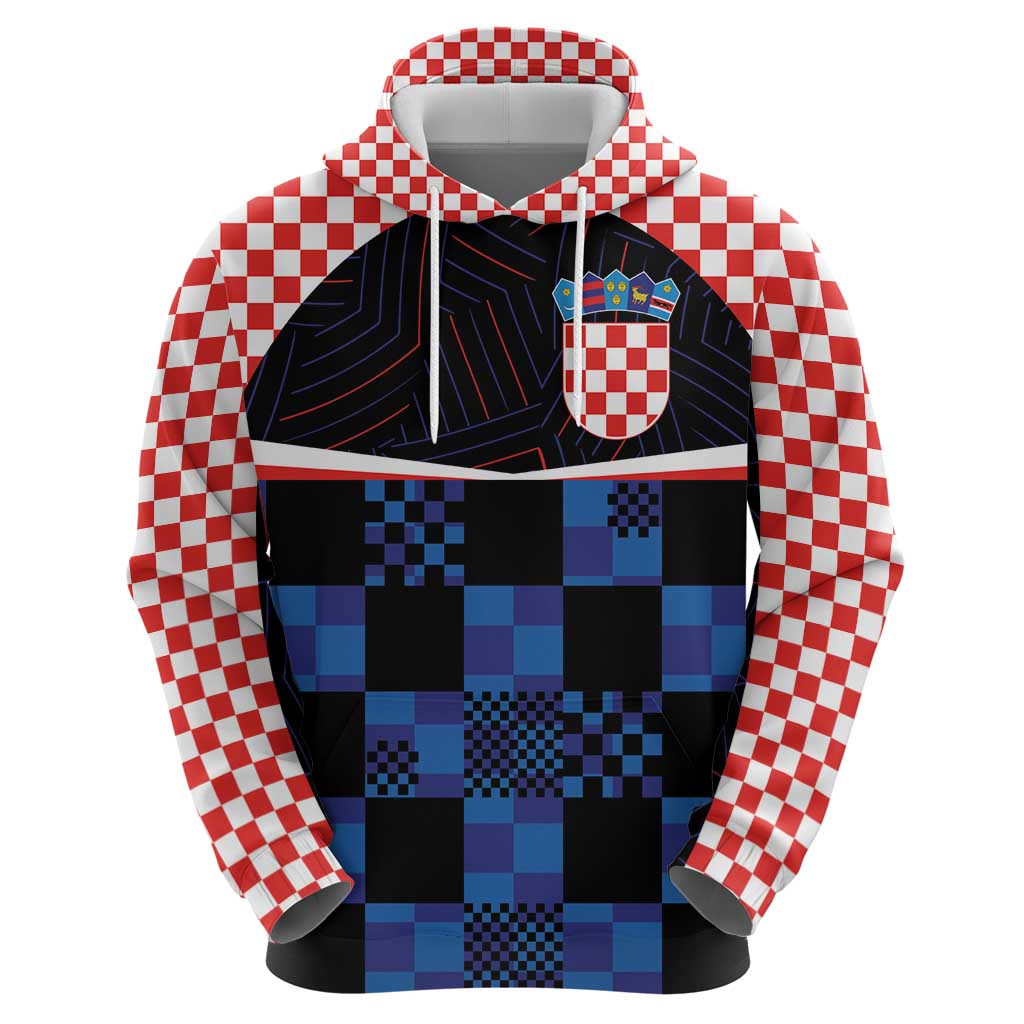 Custom Croatia Kockasti Football Jersey Hoodie LT03