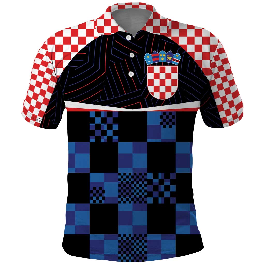 Custom Croatia Kockasti Football Jersey Polo Shirt LT03