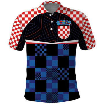 Custom Croatia Kockasti Football Jersey Polo Shirt LT03
