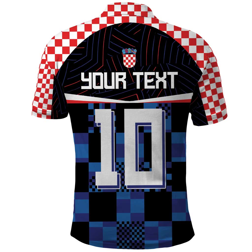 Custom Croatia Kockasti Football Jersey Polo Shirt LT03