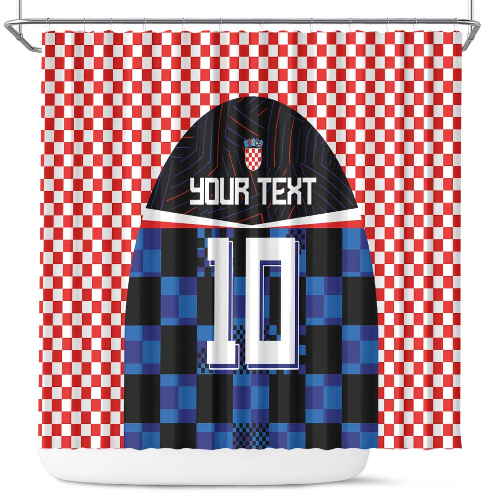 Custom Croatia Kockasti Football Jersey Shower Curtain LT03