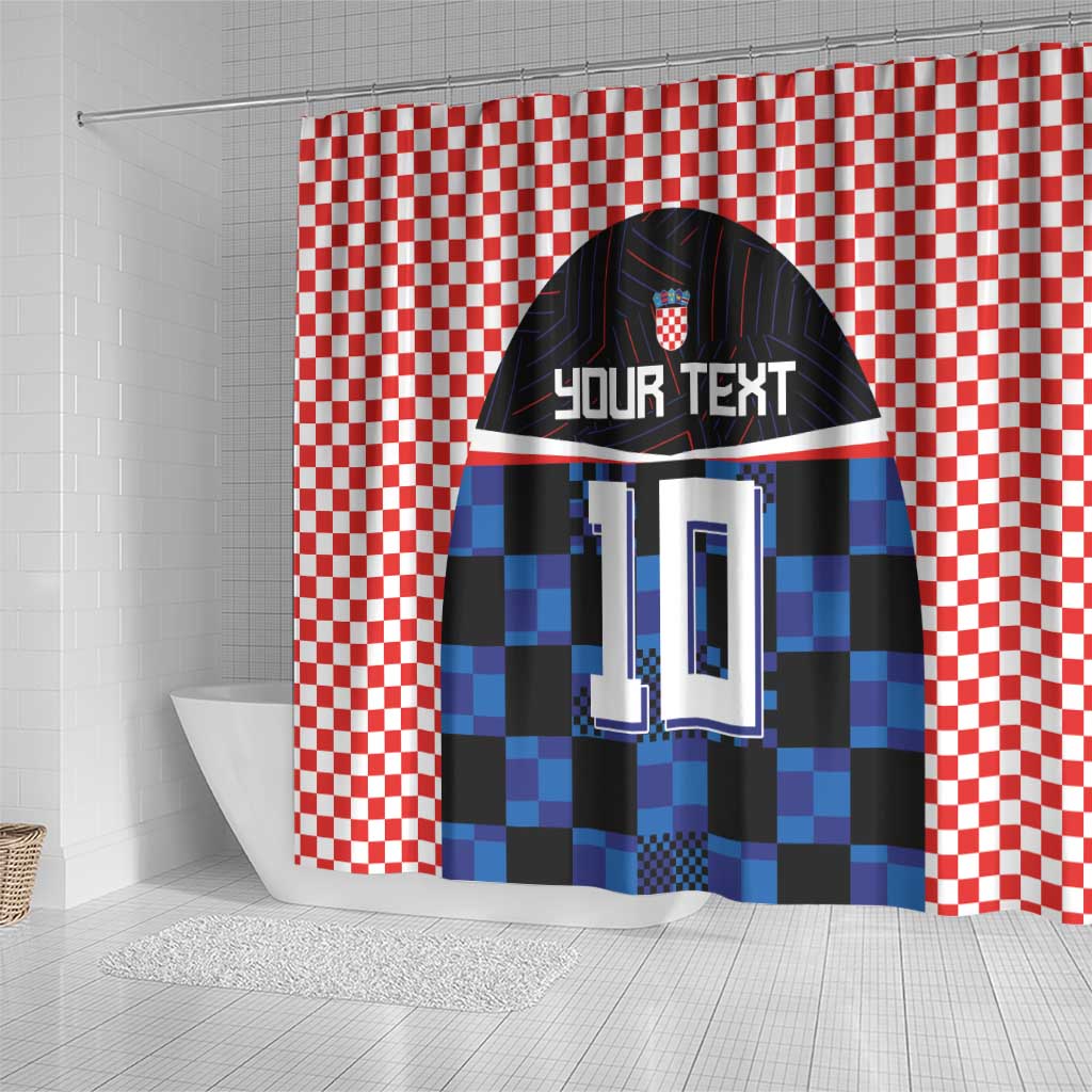 Custom Croatia Kockasti Football Jersey Shower Curtain LT03