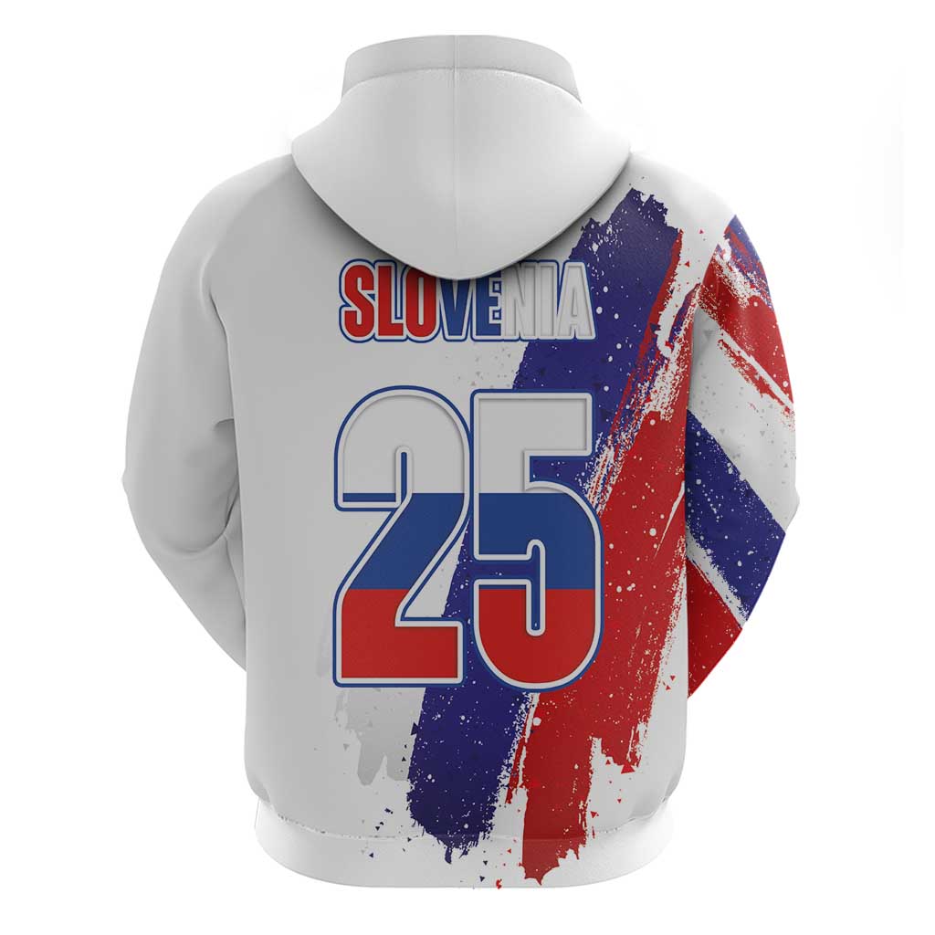 Slovenia Statehood Day Hoodie 25 June National Flag Color Brush Stroke Style LT03