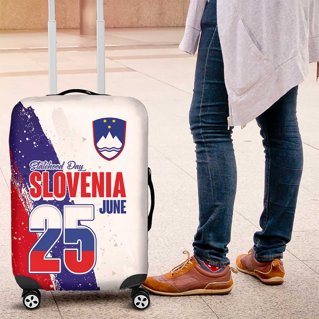 Slovenia Statehood Day Luggage Cover 25 June National Flag Color Brush Stroke Style LT03