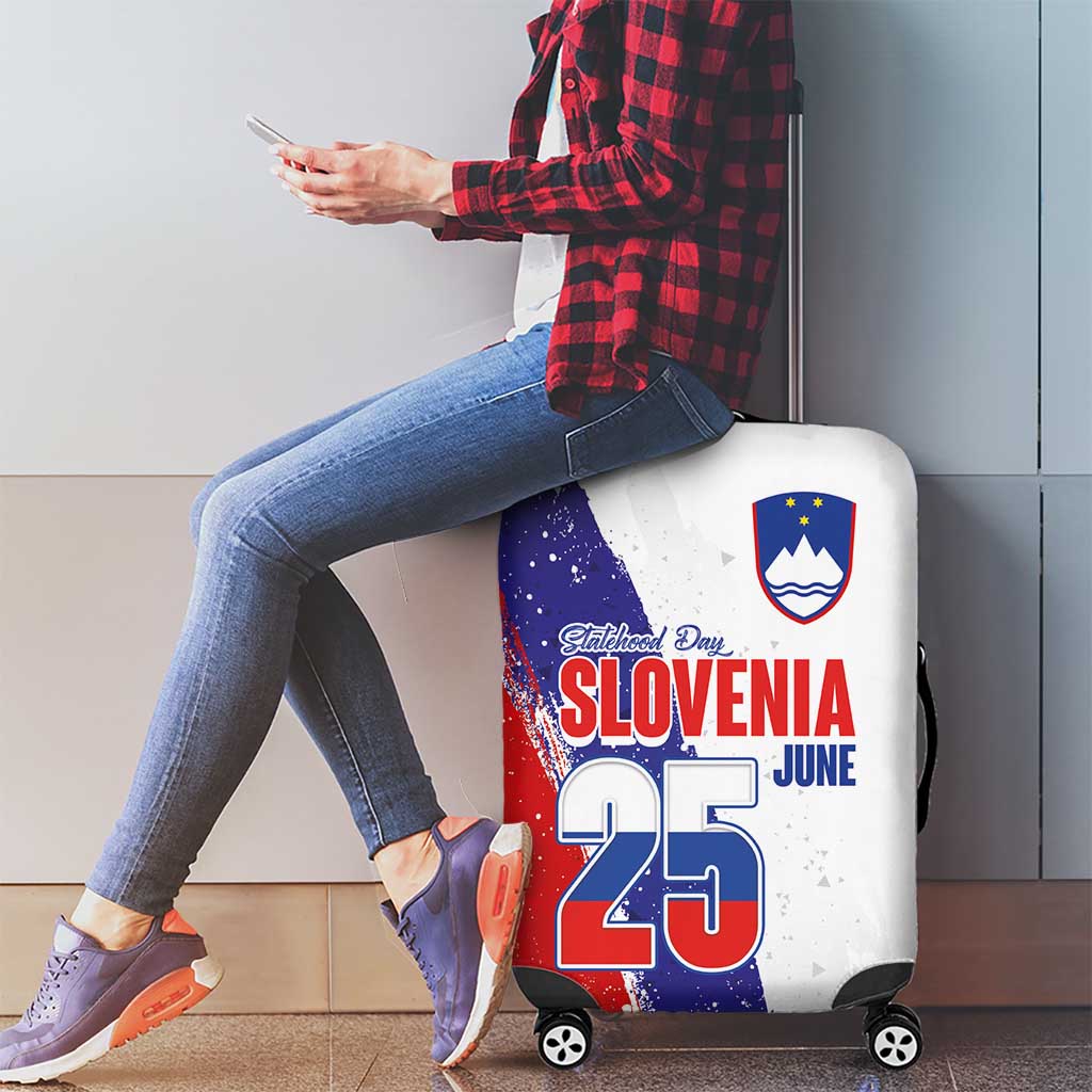 Slovenia Statehood Day Luggage Cover 25 June National Flag Color Brush Stroke Style LT03