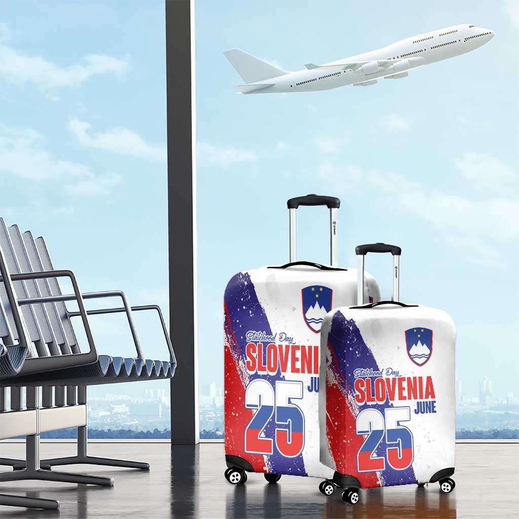 Slovenia Statehood Day Luggage Cover 25 June National Flag Color Brush Stroke Style LT03
