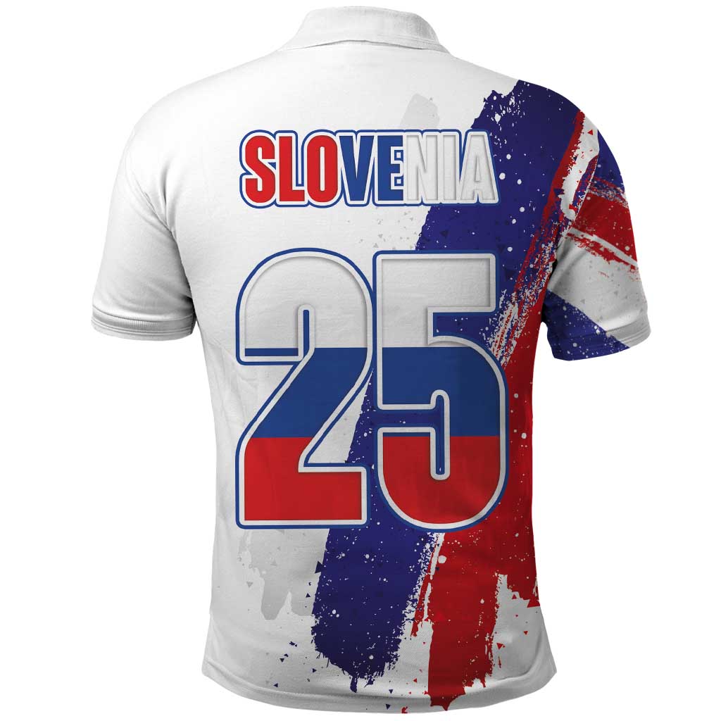Slovenia Statehood Day Polo Shirt 25 June National Flag Color Brush Stroke Style LT03