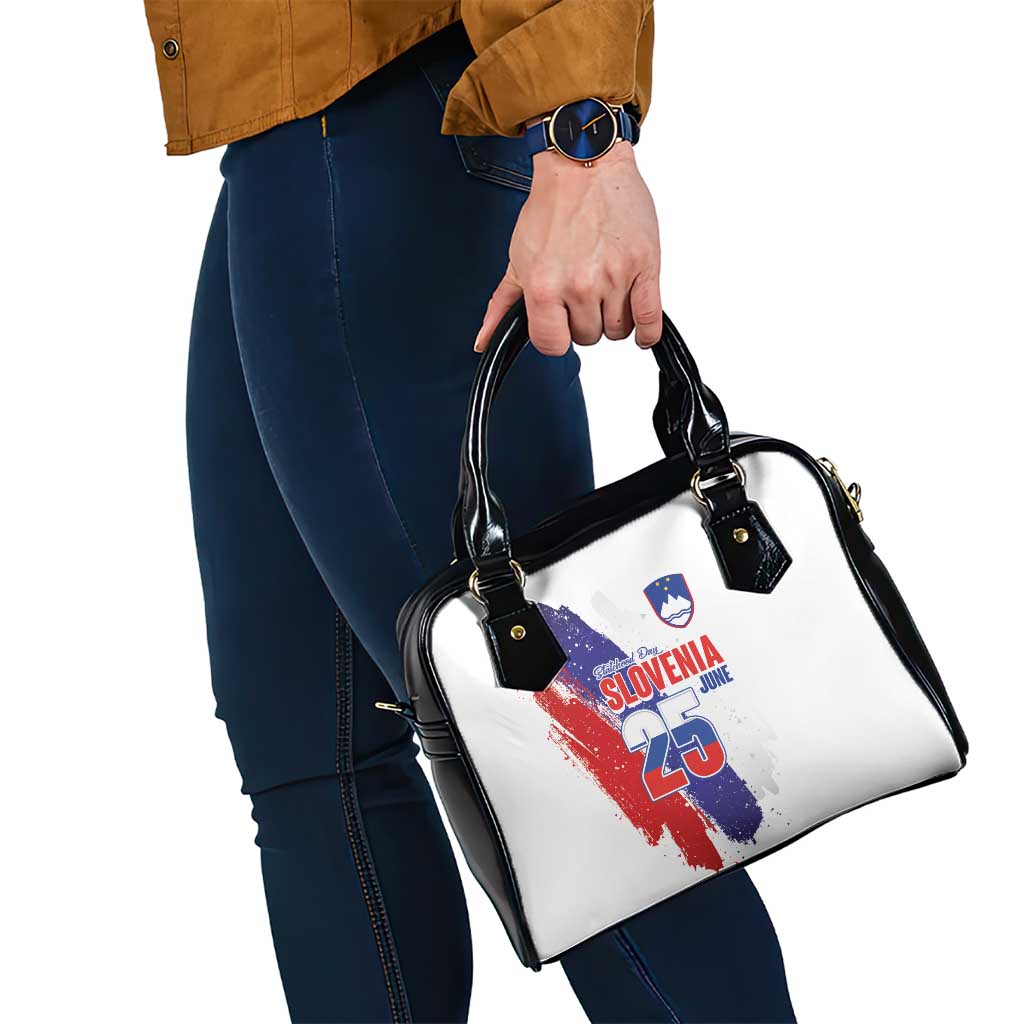 Slovenia Statehood Day Shoulder Handbag 25 June National Flag Color Brush Stroke Style LT03