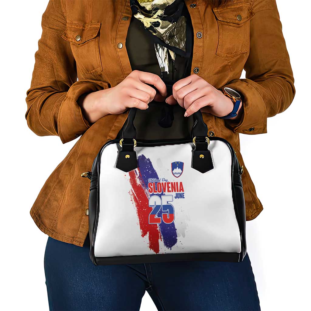 Slovenia Statehood Day Shoulder Handbag 25 June National Flag Color Brush Stroke Style LT03