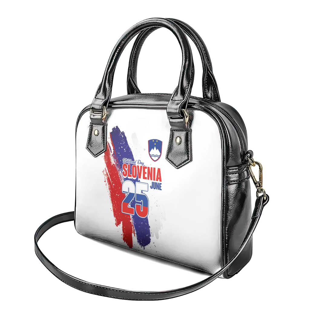 Slovenia Statehood Day Shoulder Handbag 25 June National Flag Color Brush Stroke Style LT03