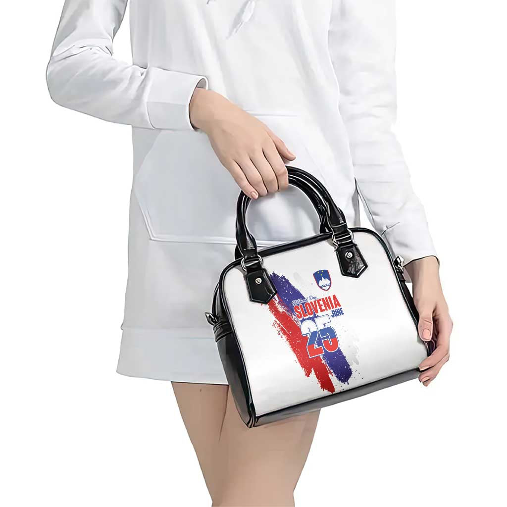 Slovenia Statehood Day Shoulder Handbag 25 June National Flag Color Brush Stroke Style LT03