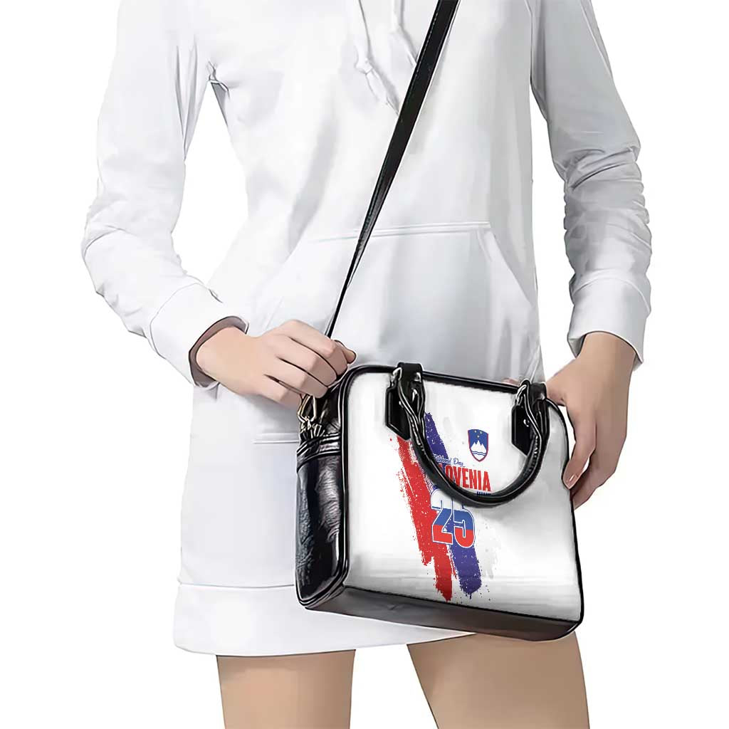 Slovenia Statehood Day Shoulder Handbag 25 June National Flag Color Brush Stroke Style LT03