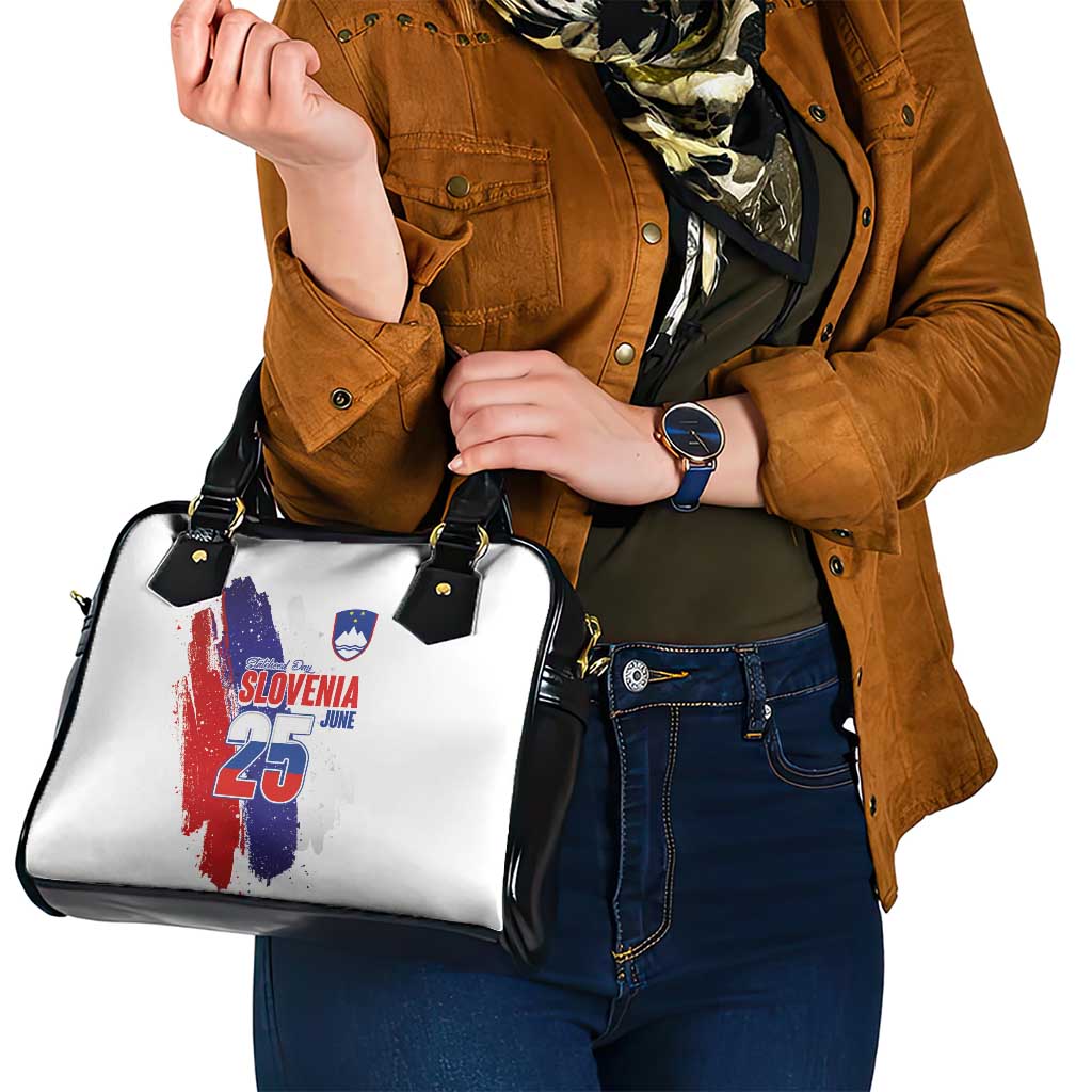 Slovenia Statehood Day Shoulder Handbag 25 June National Flag Color Brush Stroke Style LT03
