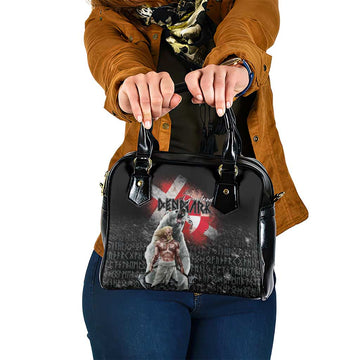 Greenlandic and Danish Together Shoulder Handbag Viking Warrior with Polar Bear Roar LT03